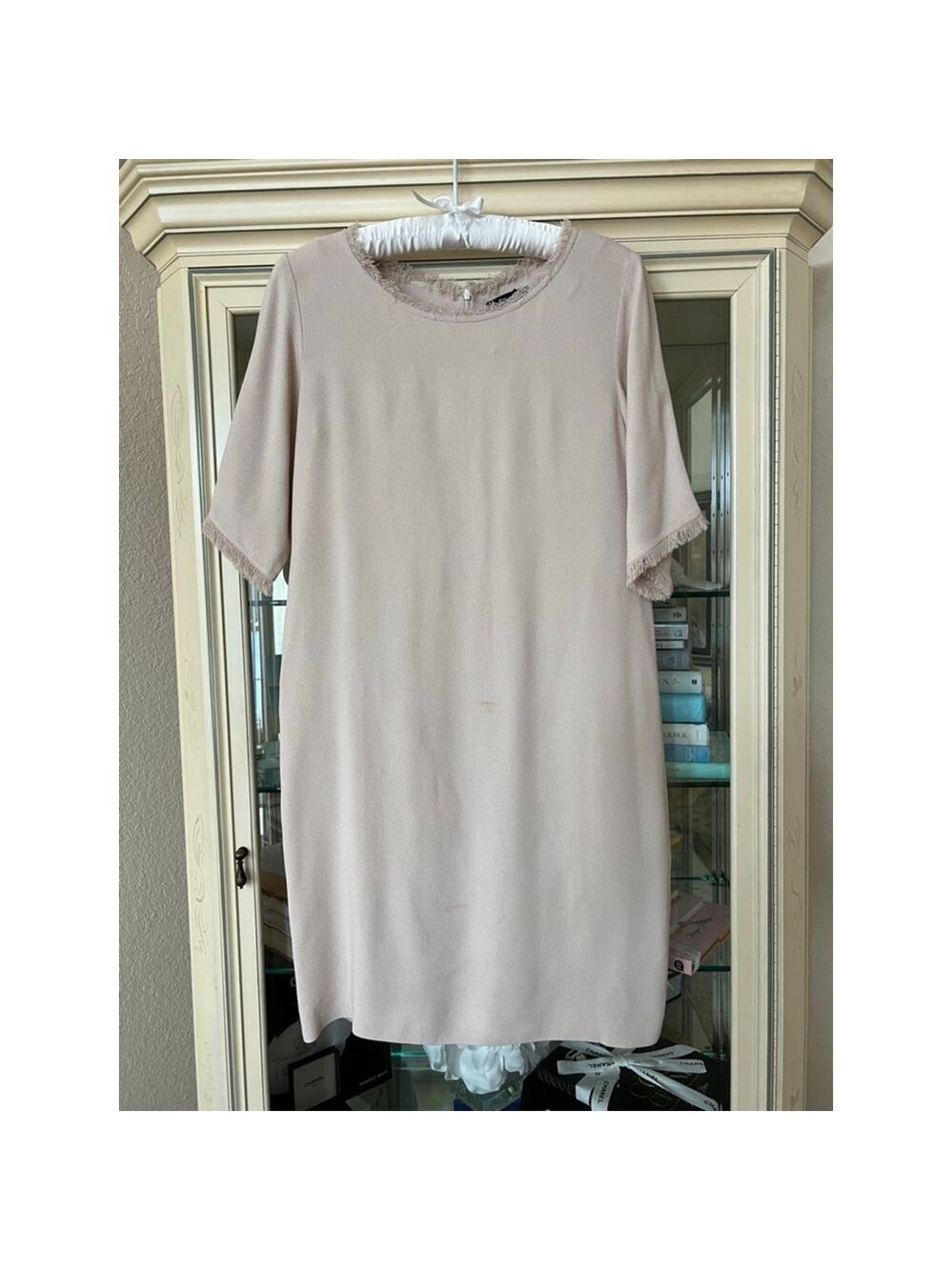 NWT Women's ANTONELLI Light Pink Mini Dress Size L